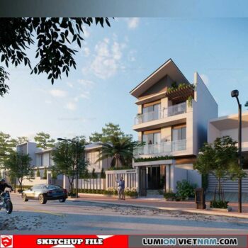 Hotel - Sketchup Exterior Scene By An Nguyen