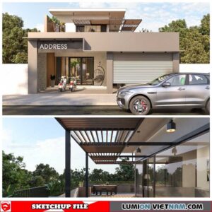 House - Sketchup Exterior Scene By Cadui