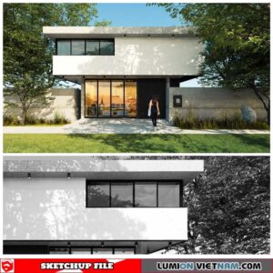 House - Sketchup Exterior Scene By Nguyen Dinh Quoc