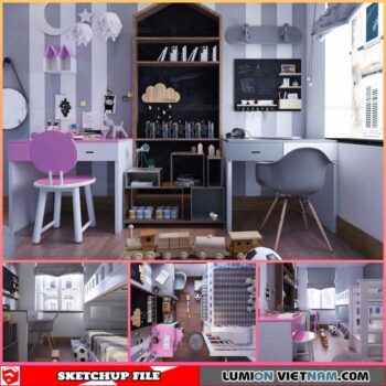 Childroom - Sketchup Interior Scene By Binh Thanh Tran