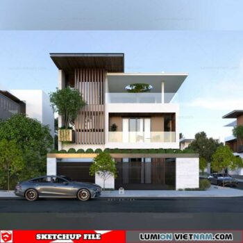 Villa - Sketchup Exterior Scene By Ca Dui