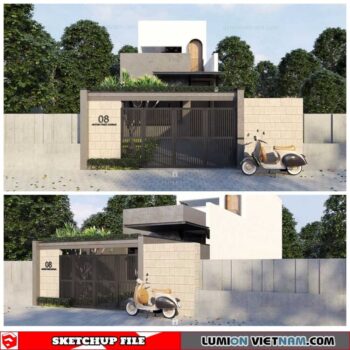 House - Sketchup Exterior Scene By Ca Dui