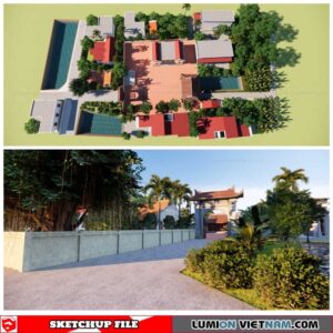 Pagoda - Sketchup Exterior Scene By Dao Van Nam