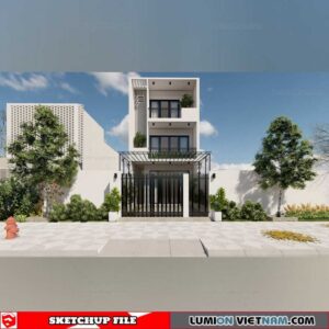 House - Sketchup Exterior Scene By Nguyen Minh Tuan
