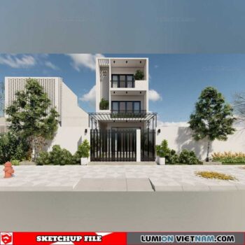 House - Sketchup Exterior Scene By Nguyen Minh Tuan