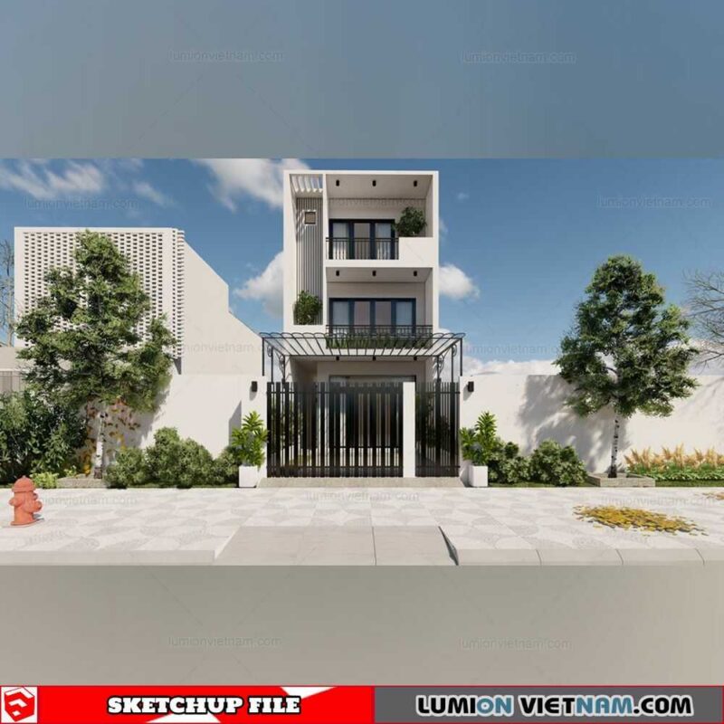 House - Sketchup Exterior Scene By Nguyen Minh Tuan
