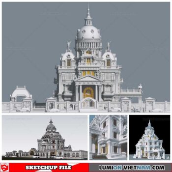 Classic Villa - Sketchup Exterior Scene By Nguyen Quoc Thai