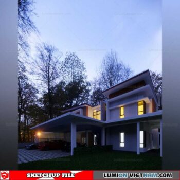 House - Sketchup Exterior Scene By Hoang Dc