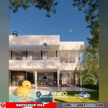 Villa - Sketchup Exterior Scene By Doan Thanh Sang