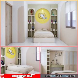 Childroom - Sketchup Interior Scene By Le Nguyen Van Thuyen