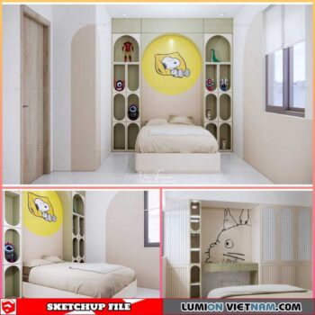Childroom - Sketchup Interior Scene By Le Nguyen Van Thuyen
