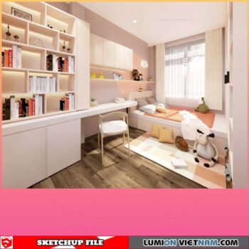 Childroom - Sketchup Interior Scene By Van Cloudlet