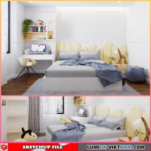 Childroom - Sketchup Interior Scene By Donhuba