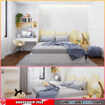 Childroom - Sketchup Interior Scene By Donhuba