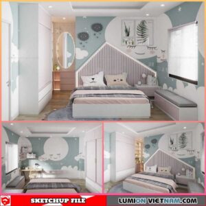 Childroom - Sketchup Interior Scene By Nguyen Hung