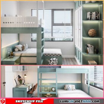 Childroom - Sketchup Interior Scene By Quang Sang