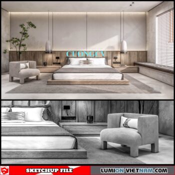 Bedroom - Sketchup Interior SceneCuong covua