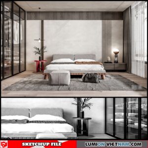 Bedroom - Sketchup Interior SceneCuong covua
