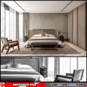 Bedroom - Sketchup Interior SceneCuong covua