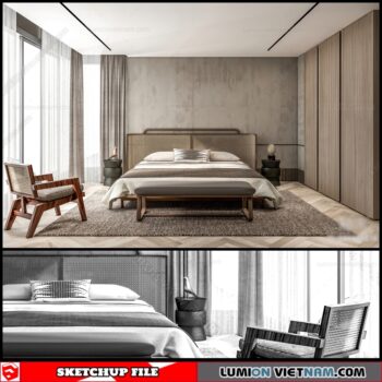 Bedroom - Sketchup Interior SceneCuong covua