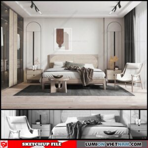 Bedroom - Sketchup Interior SceneCuong covua