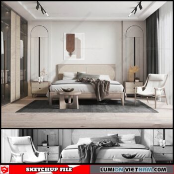Bedroom - Sketchup Interior SceneCuong covua