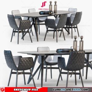 Table and Chair - Sketchup Models By SU DAILY