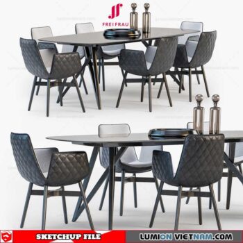 Table and Chair - Sketchup Models By SU DAILY