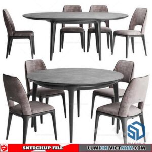 Table and Chair - Sketchup Models By SU DAILY