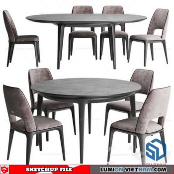 Table and Chair - Sketchup Models By SU DAILY