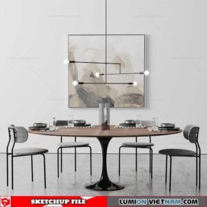 Table and Chair - Sketchup Models By SU DAILY