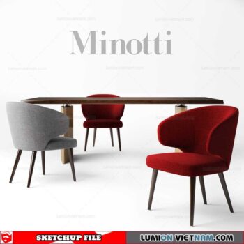 Table and Chair - Sketchup Models By SU DAILY