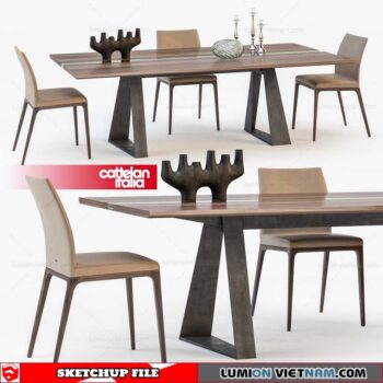 Table and Chair - Sketchup Models By SU DAILY