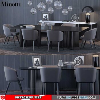 Table and Chair - Sketchup Models By SU DAILY