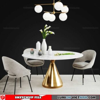 Table and Chair - Sketchup Models By SU DAILY