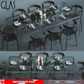 Table and Chair - Sketchup Models By SU DAILY