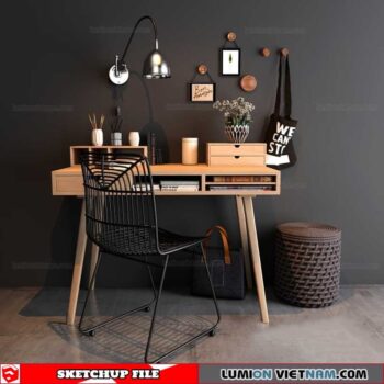 Table and Chair - Sketchup Models By SU DAILY