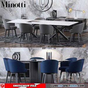 Table and Chair - Sketchup Models By SU DAILY