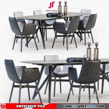 Table and Chair - Sketchup Models By SU DAILY