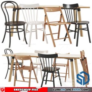Table and Chair - Sketchup Models By SU DAILY