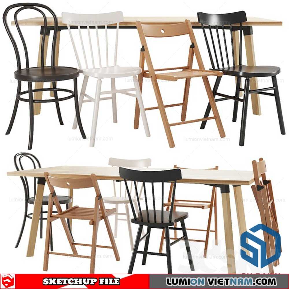 031121-Table-And-Chair-(4)-Sketchup-Models