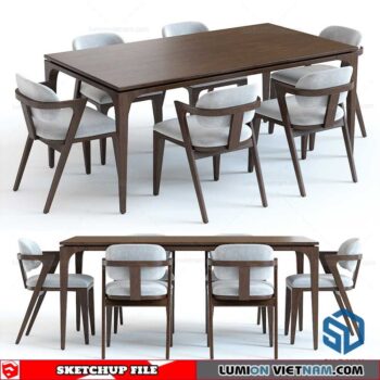 Table and Chair - Sketchup Models By SU DAILY