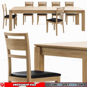 Table and Chair - Sketchup Models By SU DAILY