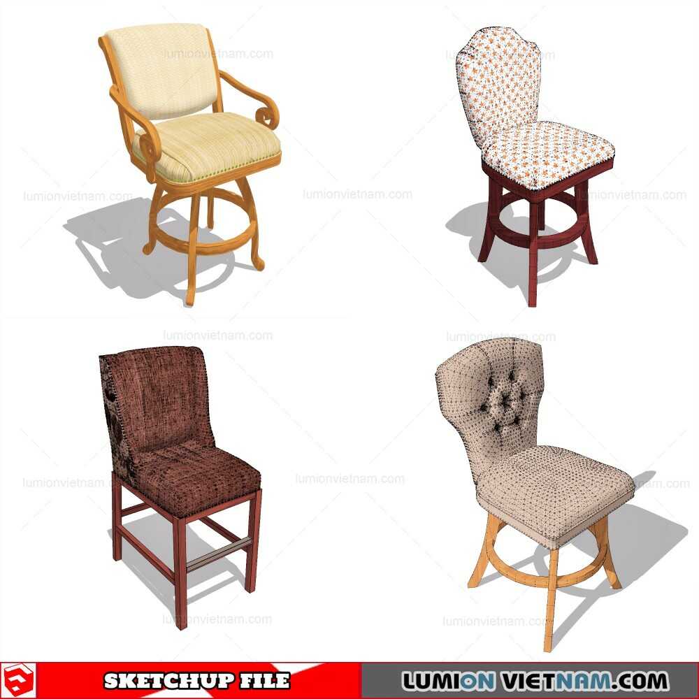 061121-Bar-Stools-(3)-Sketchup-Models