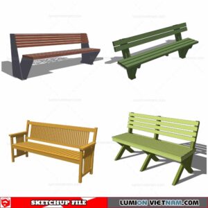 Benches - Sketchup Models