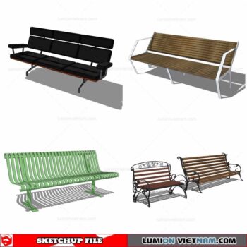 Benches - Sketchup Models