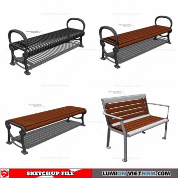 Benches - Sketchup Models