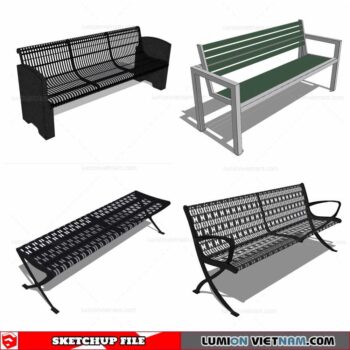 Benches - Sketchup Models