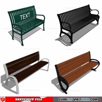 Benches - Sketchup Models