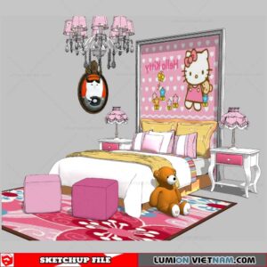 Combo Kids Bed - Sketchup Models